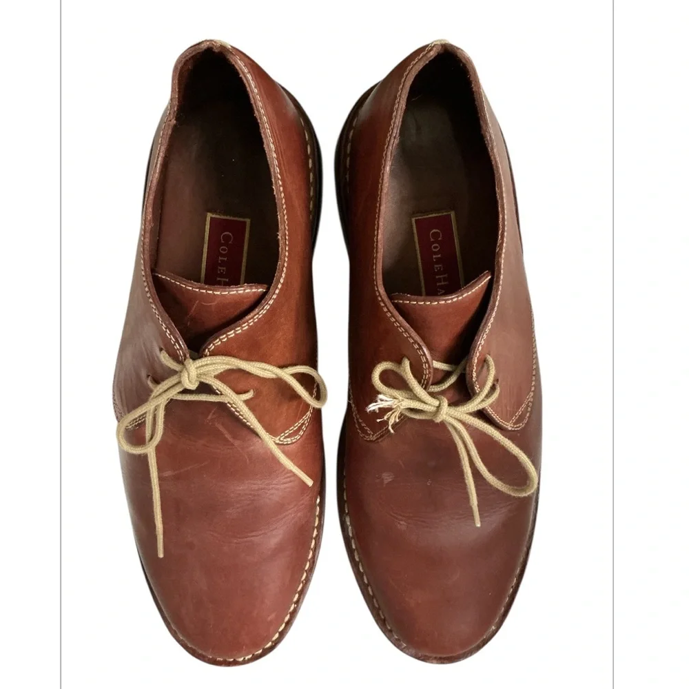 Cole Haan Country II Brown Leather Oxford Shoes Size 10 Business Casual Preppy
